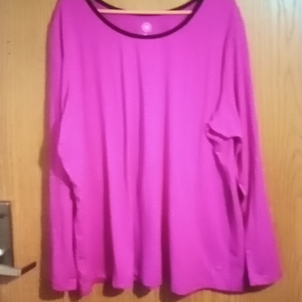 Full Beauty Sport Pink Long Sleeve Shirt 22/24.  A-46